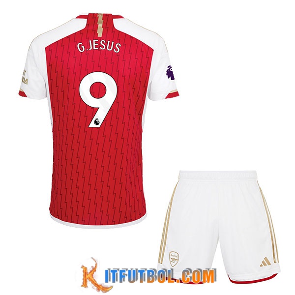 Camisetas De Futbol Arsenal (G.JESUS #9) Ninos 2023/2024 Primera