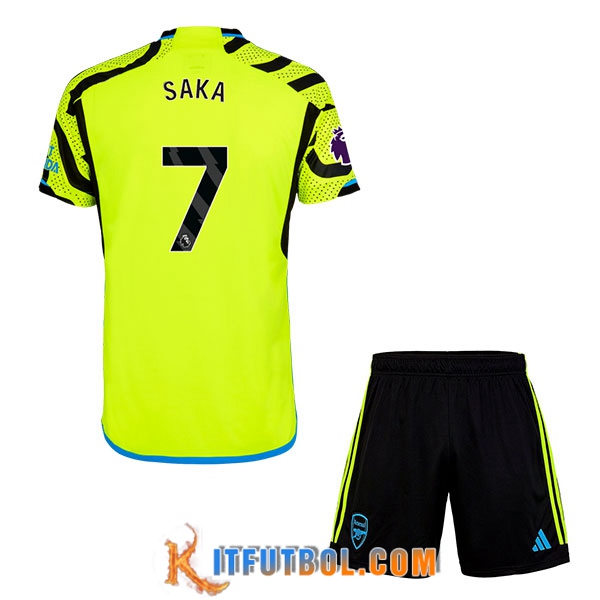 Camisetas De Futbol Arsenal (SAKA #7) Ninos 2023/2024 Segunda