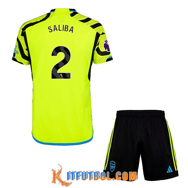 Camisetas De Futbol Arsenal (SALIBA #2) Ninos 2023/2024 Segunda
