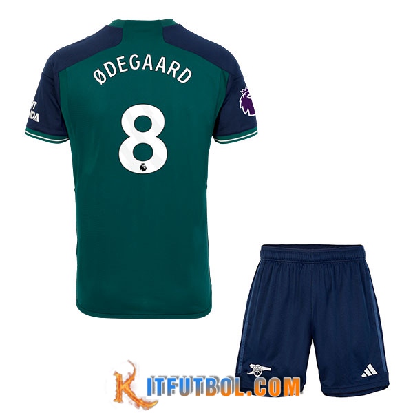 Camisetas De Futbol Arsenal (ØDEGAARD #8) Ninos 2023/2024 Tercera