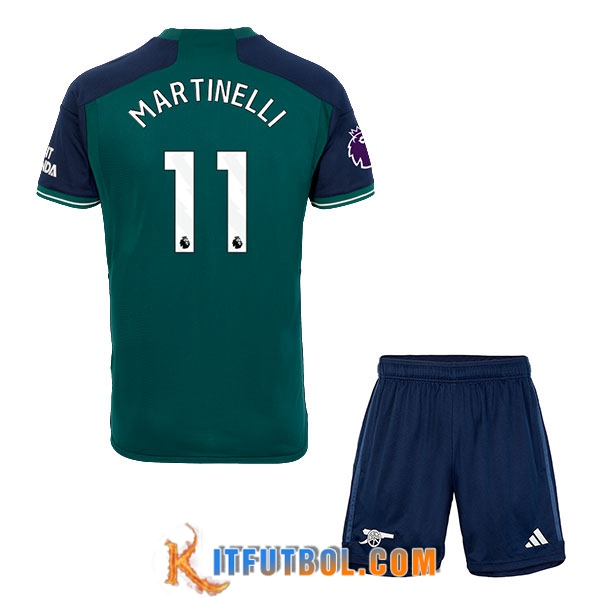 Camisetas De Futbol Arsenal (MARTINELLI #11) Ninos 2023/2024 Tercera