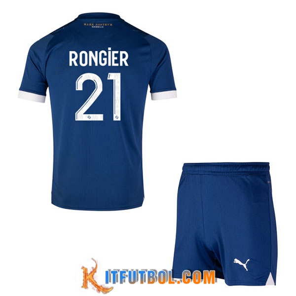 Camisetas De Futbol Marsella (RONGIER #21) Ninos 2023/2024 Segunda