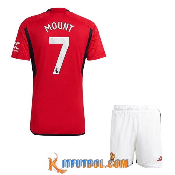 Camisetas De Futbol Manchester United (MOUNT #7) Ninos 2023/2024 Primera