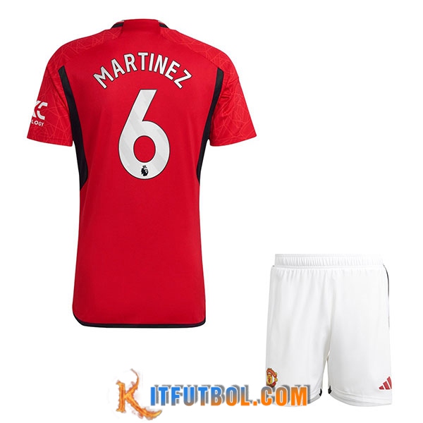 Camisetas De Futbol Manchester United (MARTINEZ #6) Ninos 2023/2024 Primera
