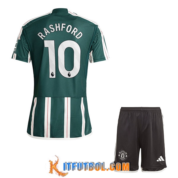 Camisetas De Futbol Manchester United (RASHFORD #10) Ninos 2023/2024 Segunda