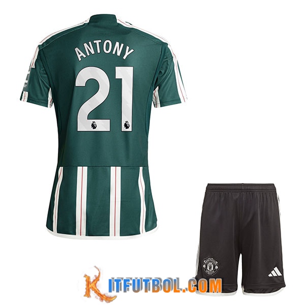 Camisetas De Futbol Manchester United (ANTONY #21) Ninos 2023/2024 Segunda