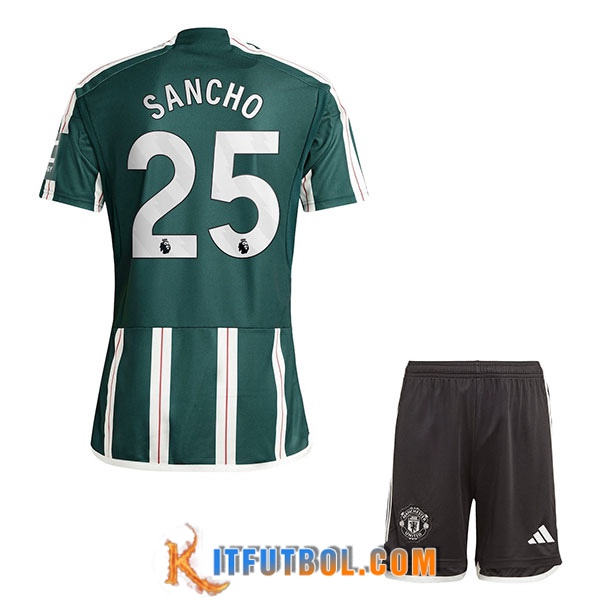 Camisetas De Futbol Manchester United (SANCHO #25) Ninos 2023/2024 Segunda