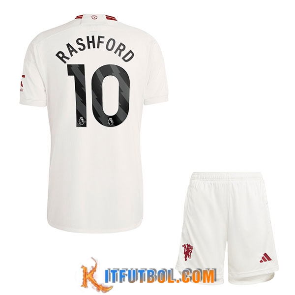 Camisetas De Futbol Manchester United (RASHFORD #10) Ninos 2023/2024 Tercera