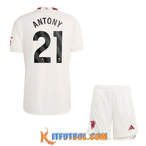 Camisetas De Futbol Manchester United (ANTONY #21) Ninos 2023/2024 Tercera
