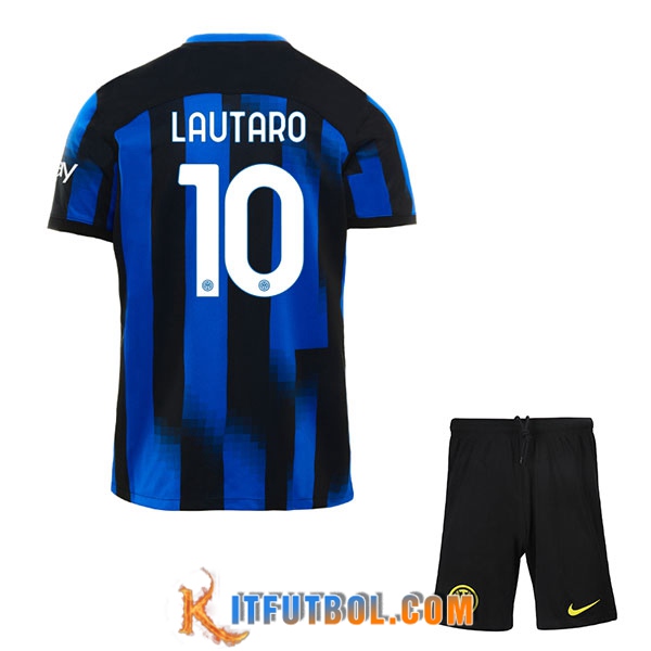 Camisetas De Futbol Inter Milan (LAUTARO #10) Ninos 2023/2024 Primera