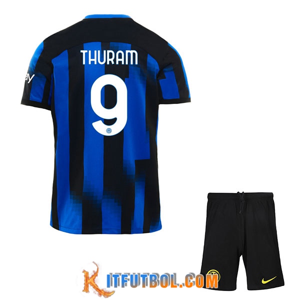 Camisetas De Futbol Inter Milan (THURAM #9) Ninos 2023/2024 Primera