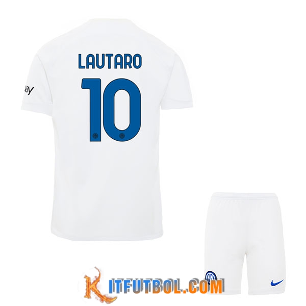 Camisetas De Futbol Inter Milan (LAUTARO #10) Ninos 2023/2024 Segunda