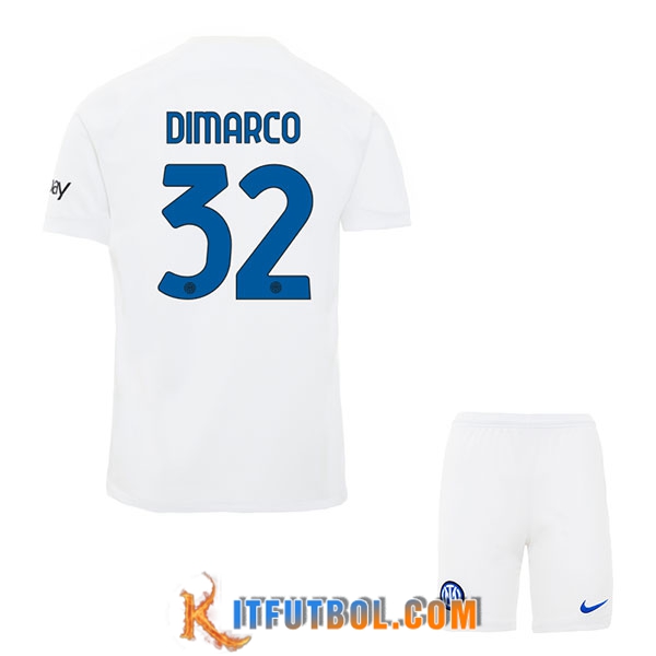 Camisetas De Futbol Inter Milan (DIMARCO #32) Ninos 2023/2024 Segunda