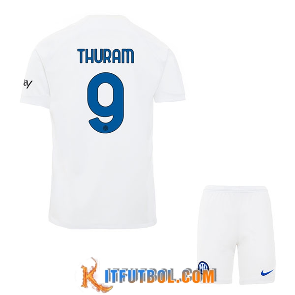 Camisetas De Futbol Inter Milan (THURAM #9) Ninos 2023/2024 Segunda