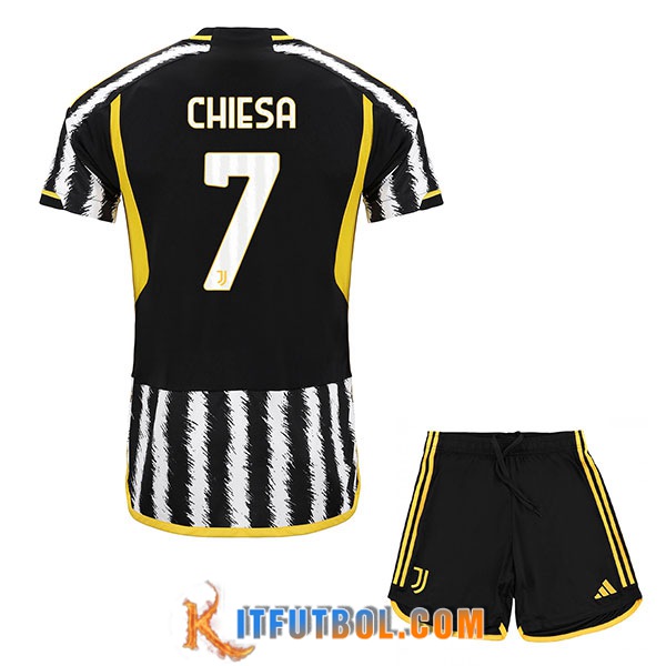 Camisetas De Futbol Juventus (CHIESA #7) Ninos 2023/2024 Primera