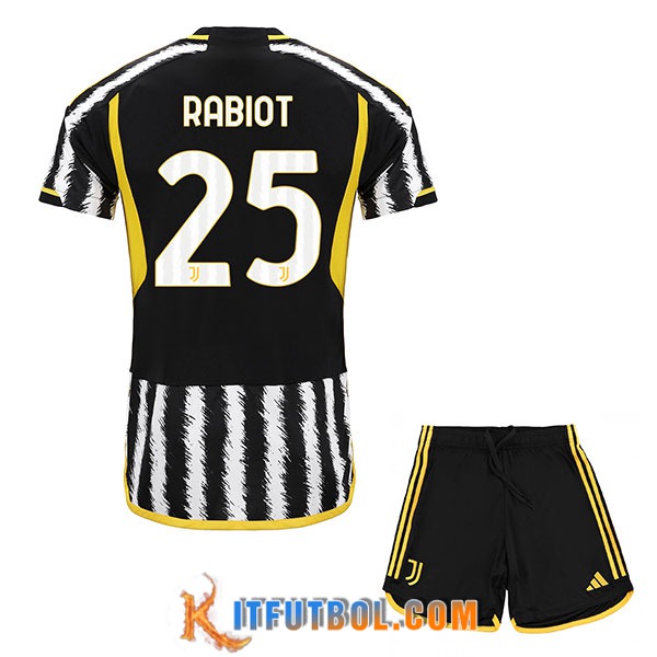 Camisetas De Futbol Juventus (RABIOT #25) Ninos 2023/2024 Primera