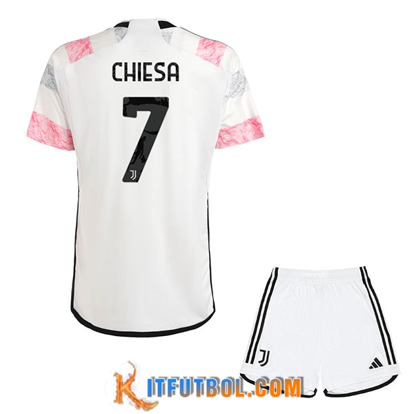 Camisetas De Futbol Juventus (CHIESA #7) Ninos 2023/2024 Segunda