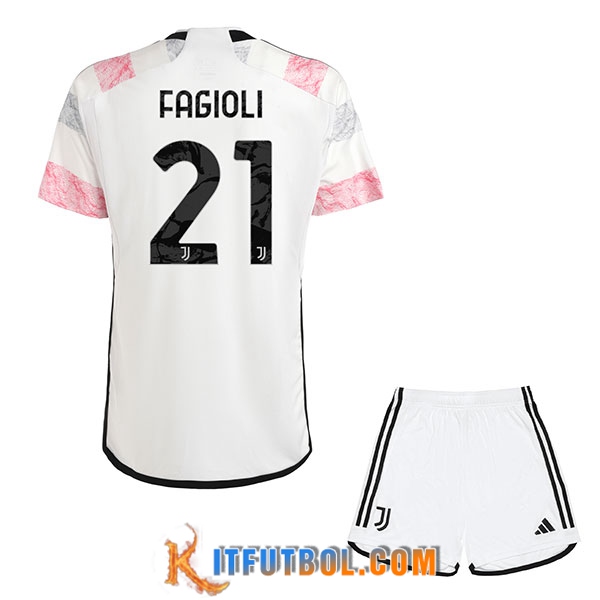 Camisetas De Futbol Juventus (FAGIOLI #21) Ninos 2023/2024 Segunda