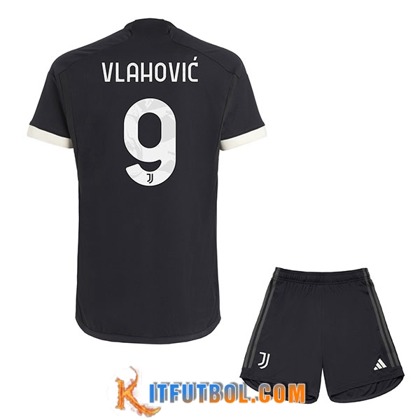 Camisetas De Futbol Juventus (VLAHOVIC #9) Ninos 2023/2024 Tercera