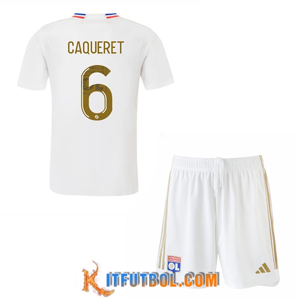 Camisetas De Futbol Lyon (CAQUERET #6) Ninos 2023/2024 Primera