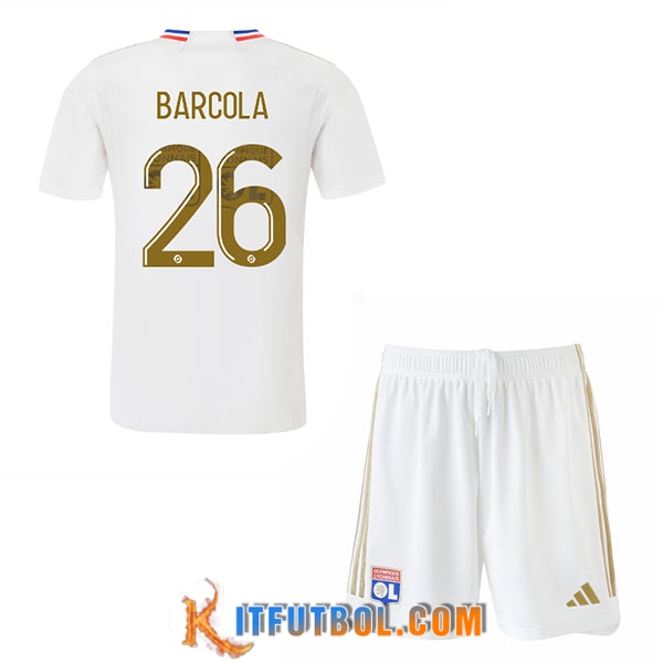 Camisetas De Futbol Lyon (BARCOLA #26) Ninos 2023/2024 Primera