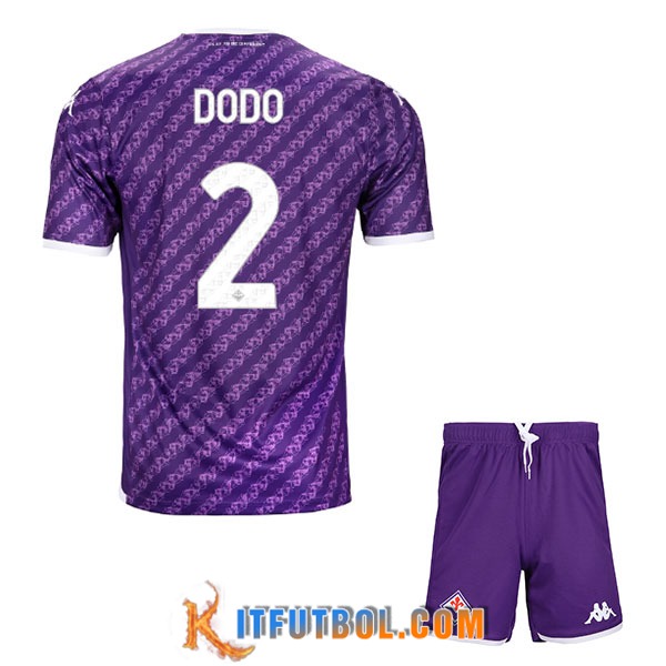 Camisetas De Futbol ACF Fiorentina (DODO #2) Ninos 2023/2024 Primera