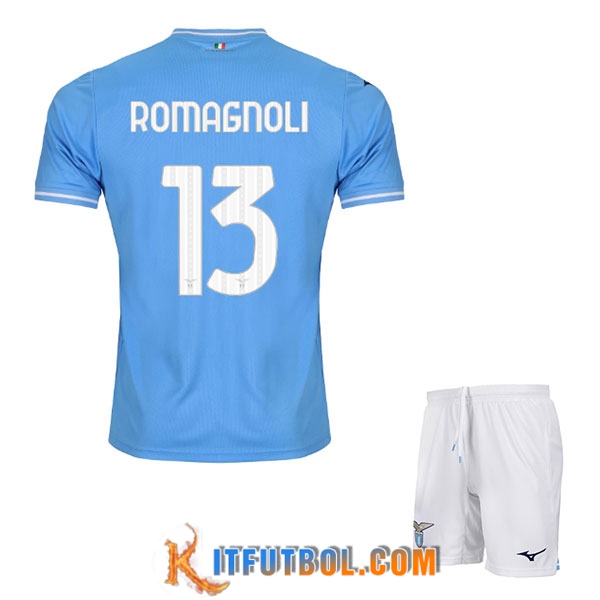Camisetas De Futbol SS Lazio (ROMAGNOLI #13) Ninos 2023/2024 Primera