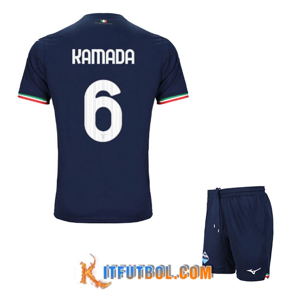 Camisetas De Futbol SS Lazio (KAMADA #6) Ninos 2023/2024 Segunda
