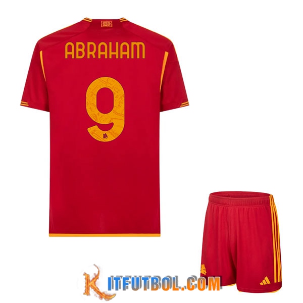 Camisetas De Futbol As Rome (ABRAHAM #9) Ninos 2023/2024 Primera
