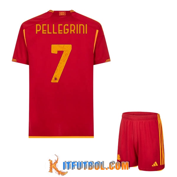 Camisetas De Futbol As Rome (PELLEGRINI #7) Ninos 2023/2024 Primera
