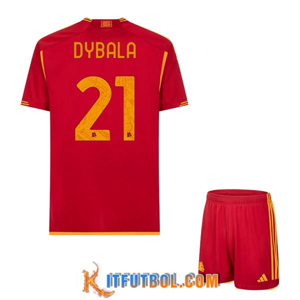 Camisetas De Futbol As Rome (DYBALA #21) Ninos 2023/2024 Primera