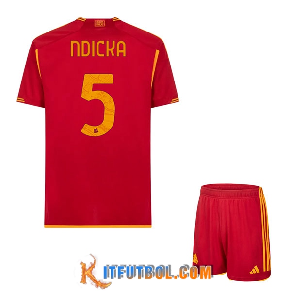 Camisetas De Futbol As Rome (NDICKA #5) Ninos 2023/2024 Primera