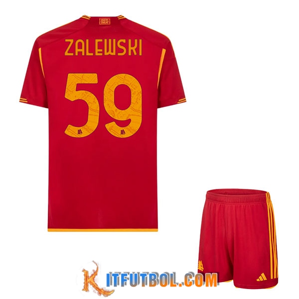 Camisetas De Futbol As Rome (ZALEWSKI #59) Ninos 2023/2024 Primera