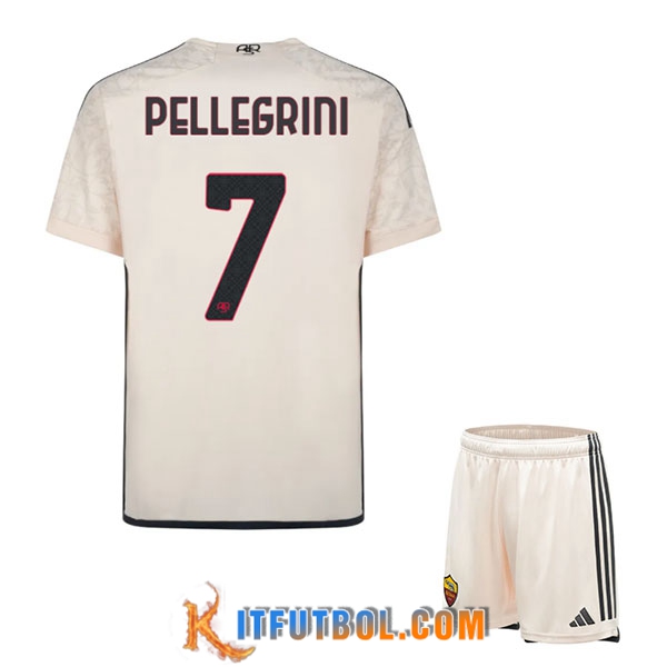 Camisetas De Futbol As Rome (PELLEGRINI #7) Ninos 2023/2024 Segunda