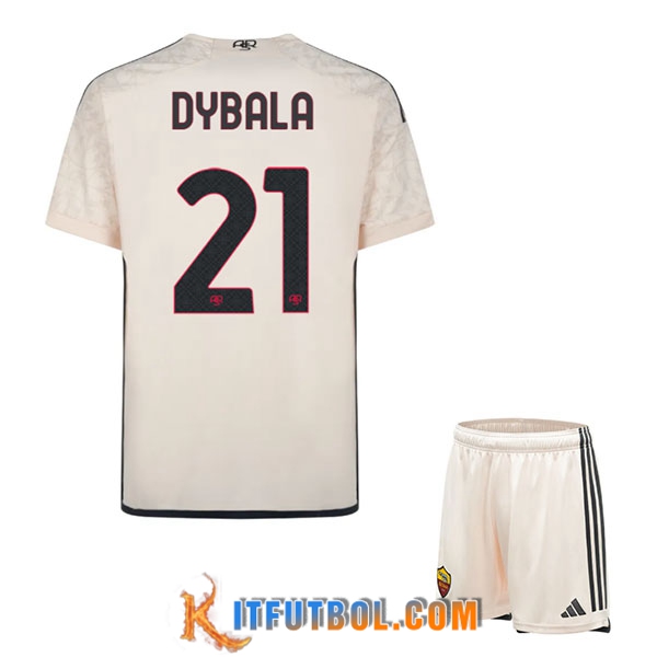Camisetas De Futbol As Rome (DYBALA #21) Ninos 2023/2024 Segunda