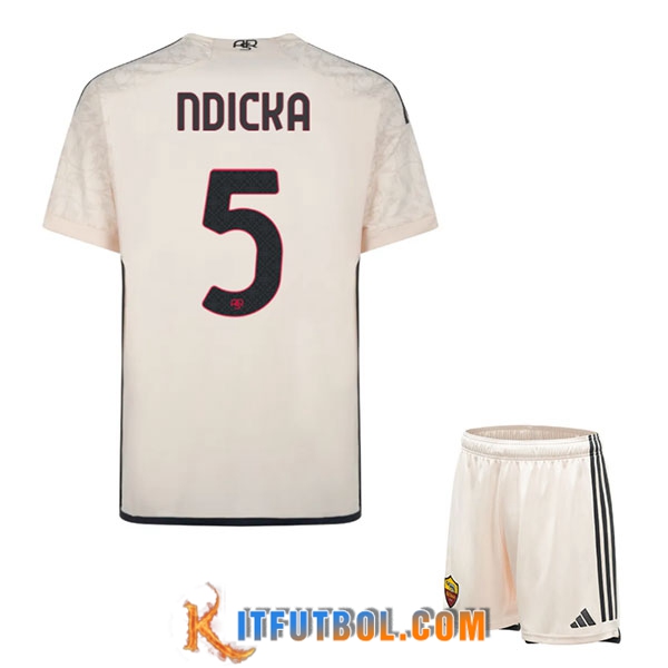 Camisetas De Futbol As Rome (NDICKA #5) Ninos 2023/2024 Segunda