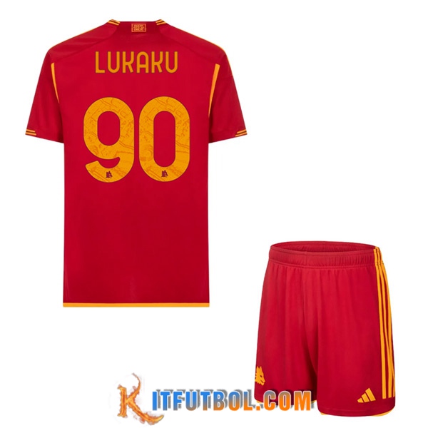 Camisetas De Futbol As Rome (LUKAKU #90) Ninos 2023/2024 Primera