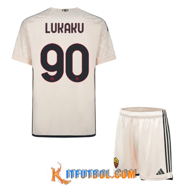 Camisetas De Futbol As Rome (LUKAKU #90) Ninos 2023/2024 Segunda