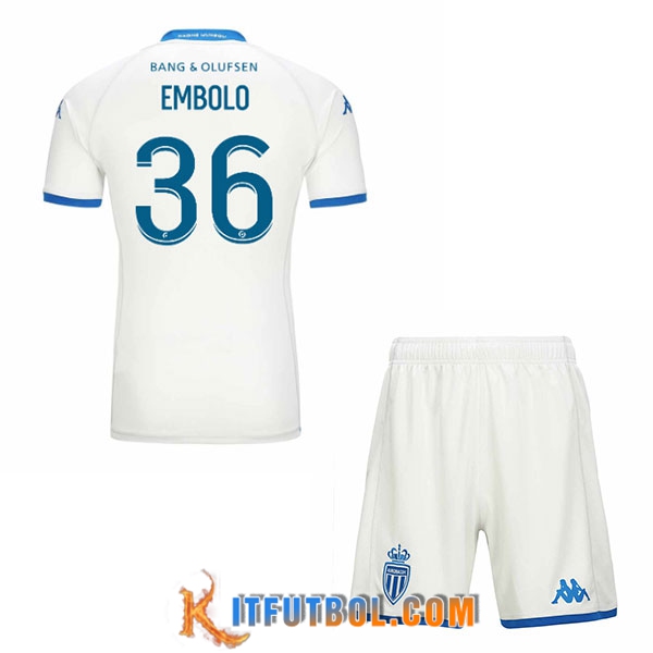 Camisetas De Futbol AS Monaco (EMBOLO #36) Ninos 2023/2024 Tercera