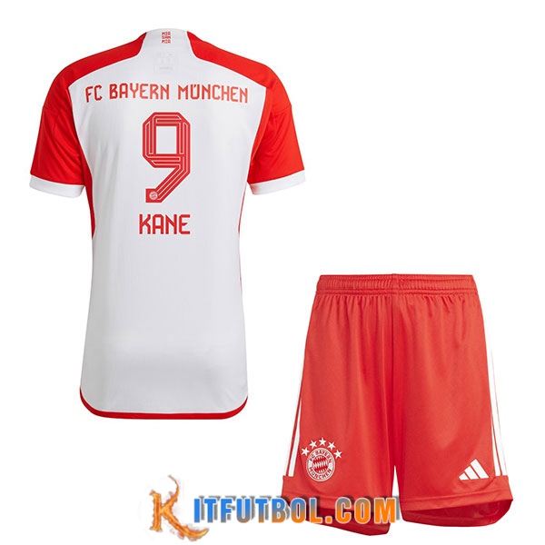 Camisetas De Futbol Bayern Munich (KANE #9) Ninos 2023/2024 Primera