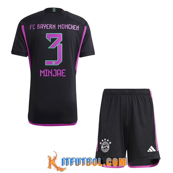 Camisetas De Futbol Bayern Munich (MINJAE #3) Ninos 2023/2024 Segunda