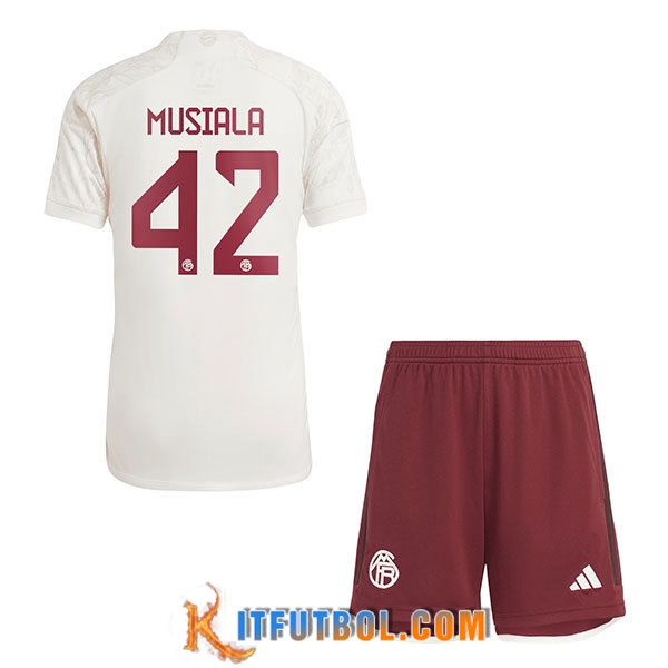 Camisetas De Futbol Bayern Munich (MUSIALA #42) Ninos 2023/2024 Tercera