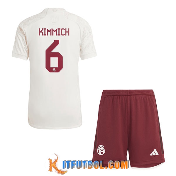 Camisetas De Futbol Bayern Munich (KIMMICH #6) Ninos 2023/2024 Tercera