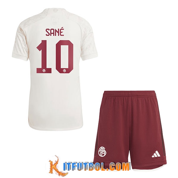 Camisetas De Futbol Bayern Munich (SANÉ #10) Ninos 2023/2024 Tercera