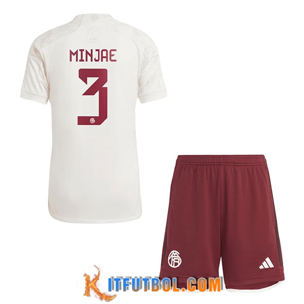 Camisetas De Futbol Bayern Munich (MINJAE #3) Ninos 2023/2024 Tercera