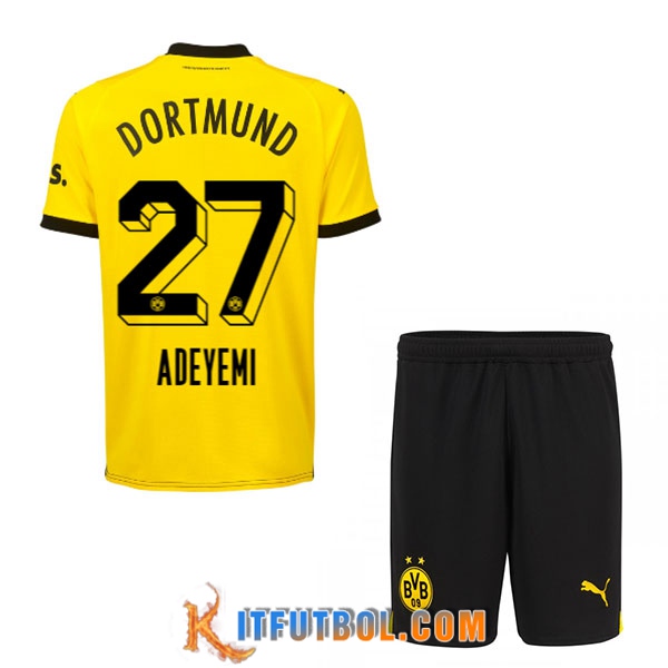 Camisetas De Futbol Dortmund BVB (ADEYEMI #27) Ninos 2023/2024 Primera