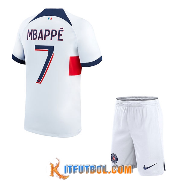 Camisetas De Futbol PSG (MBAPPÉ #7) Ninos 2023/2024 Segunda