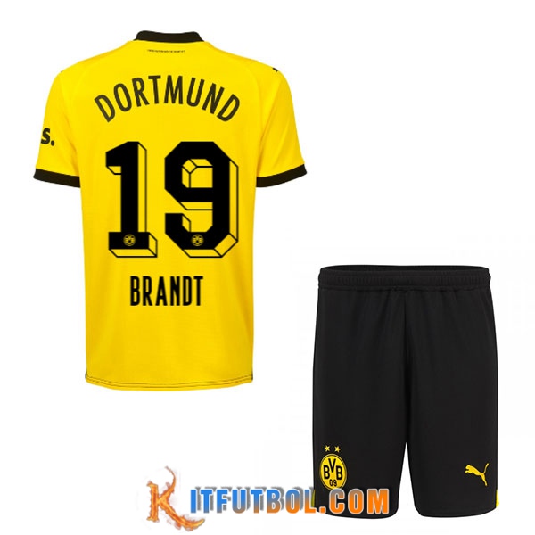 Camisetas De Futbol Dortmund BVB (BRANDT #19) Ninos 2023/2024 Primera