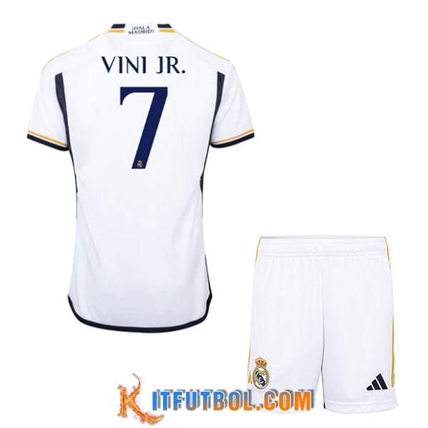 Camisetas De Futbol Real Madrid (VINI JR. #7) Ninos 2023/2024 Primera