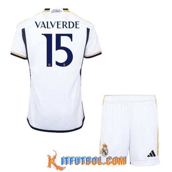 Camisetas De Futbol Real Madrid (VALVERDE #15) Ninos 2023/2024 Primera